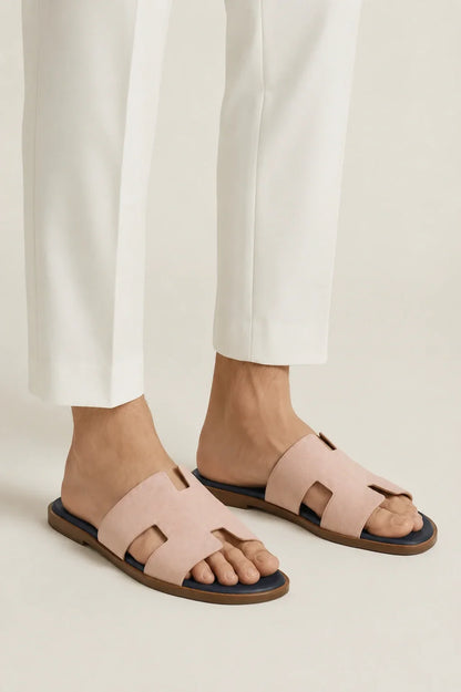 Riviera Leather Sandal Blush