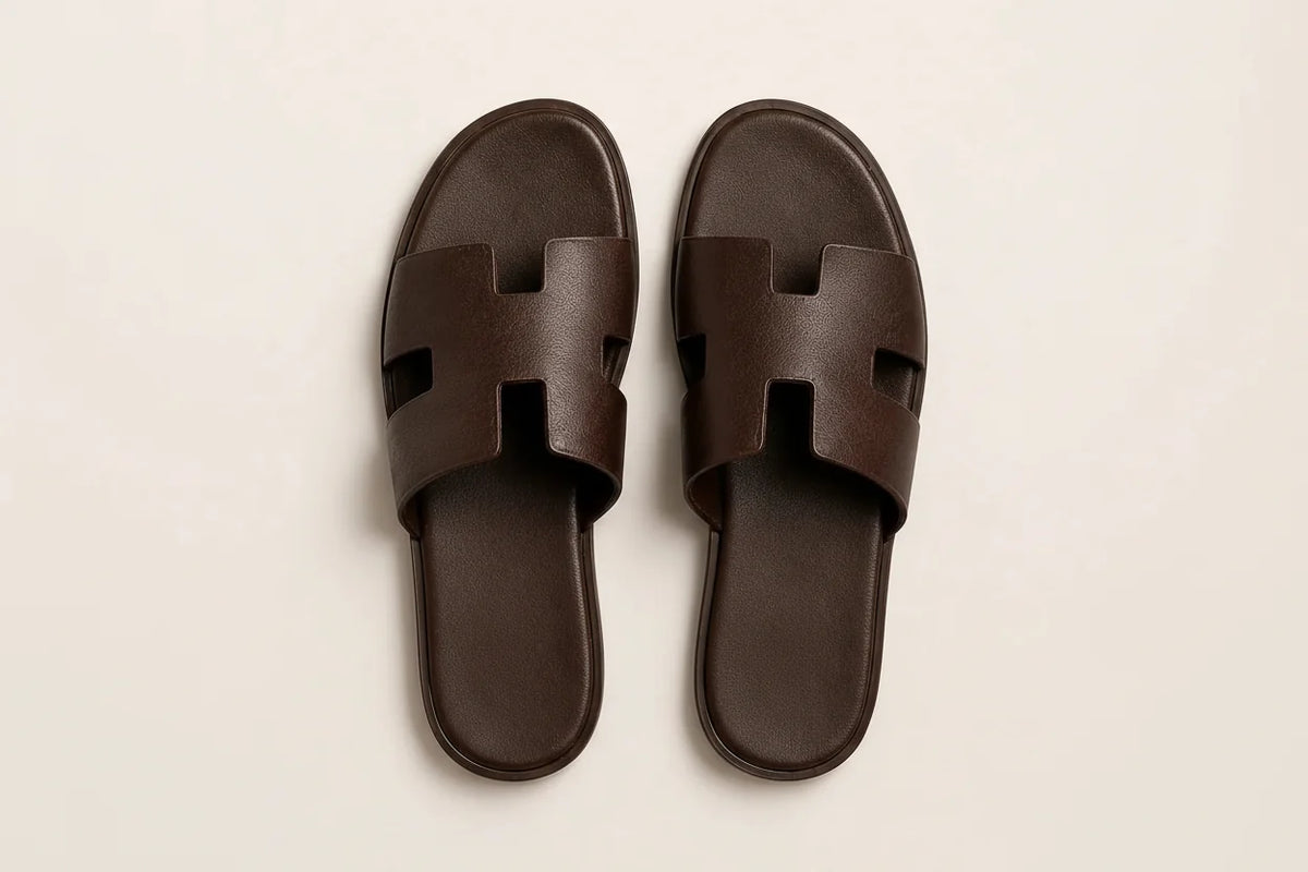 Coastal Leather Sandal Dark Brown