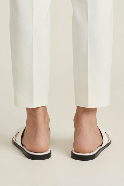 Positano Leather Sandal White