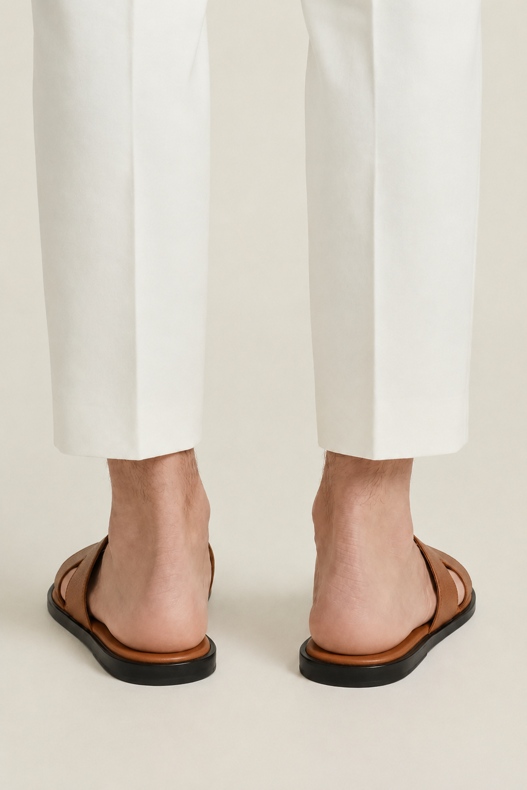 Portofino Leather Sandal Cognac