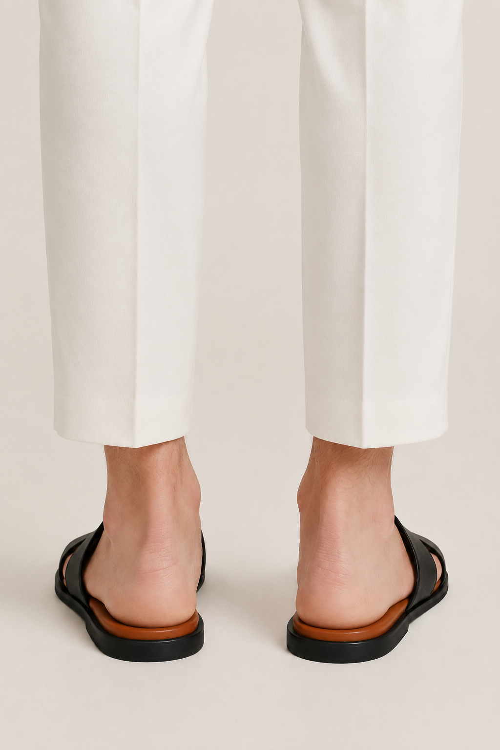 Bellagio Leather Sandal Black Tan