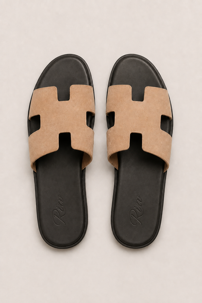 Coastal Suede Sandal Beige