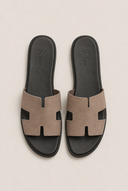 Coastal Suede Sandal Taupe