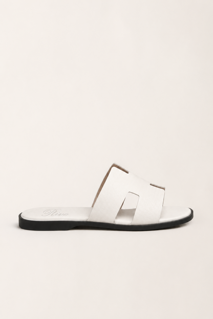 Positano Leather Sandal White