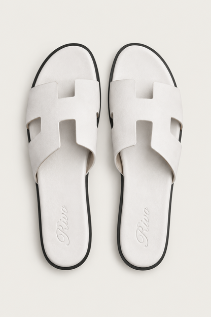 Positano Leather Sandal White