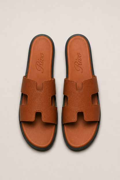 Portofino Leather Sandal Cognac