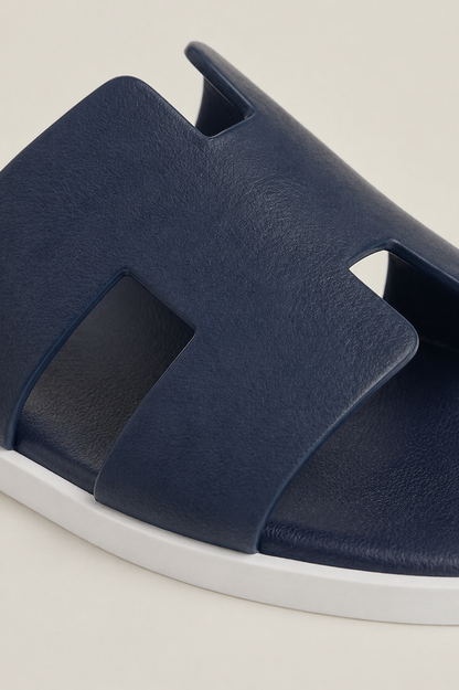 Santorini Leather Sandal Navy
