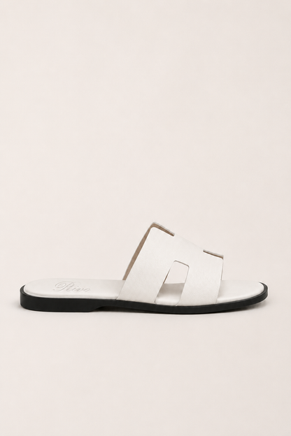Positano Leather Sandal White