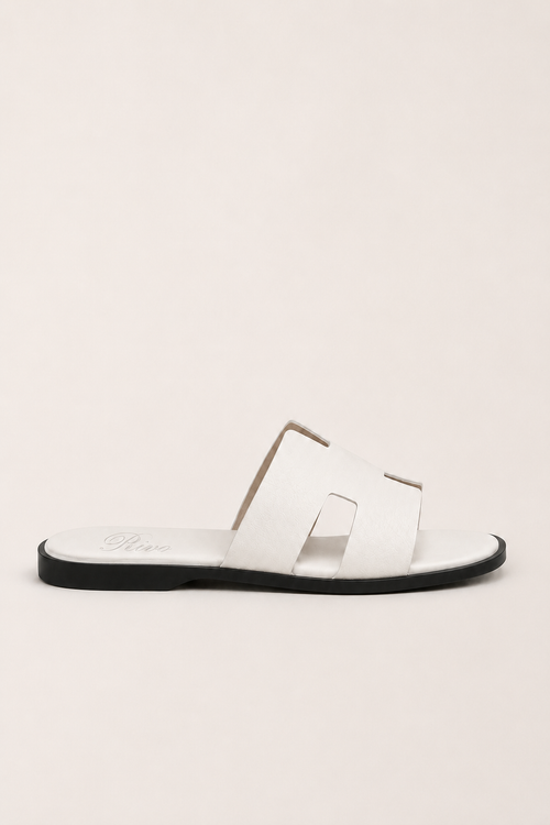 Positano Leather Sandal White