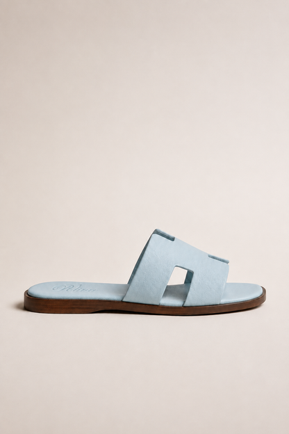 Ischia Leather Sandal Ice Blue
