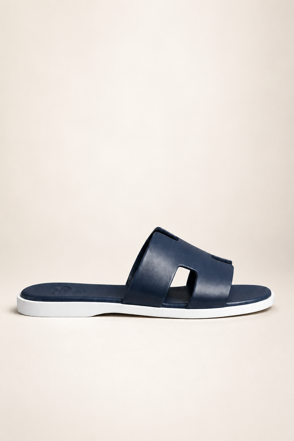 Santorini Leather Sandal Navy