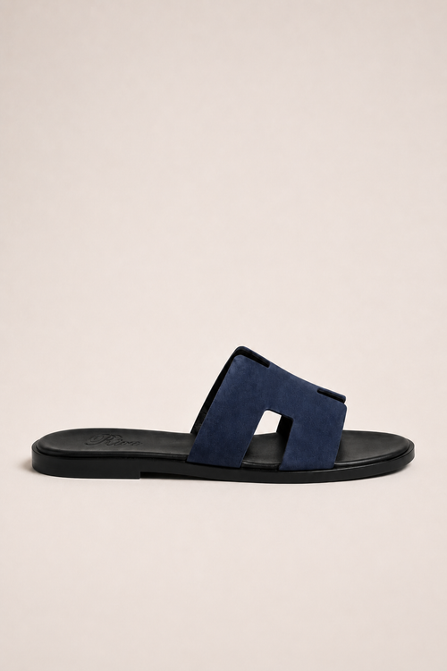 Coastal Suede Sandal Navy