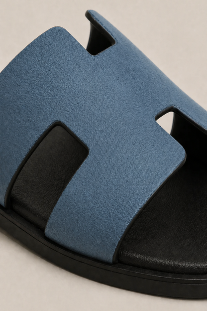Coastal Suede Sandal Blue