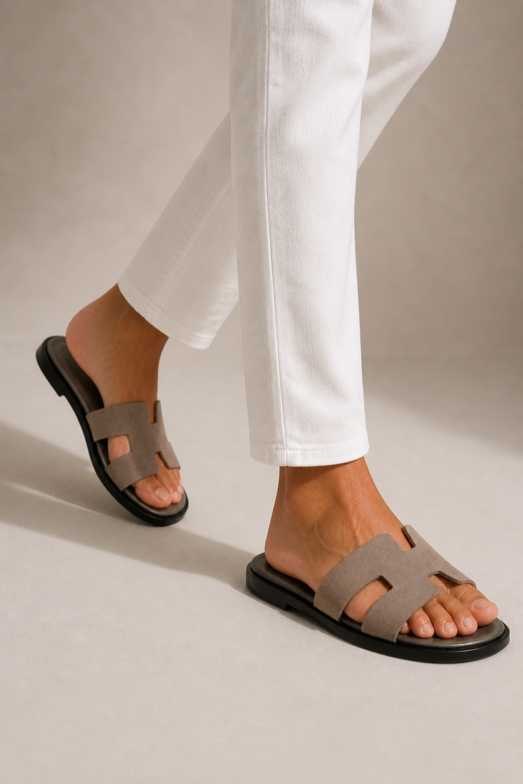 Coastal Suede Sandal Taupe